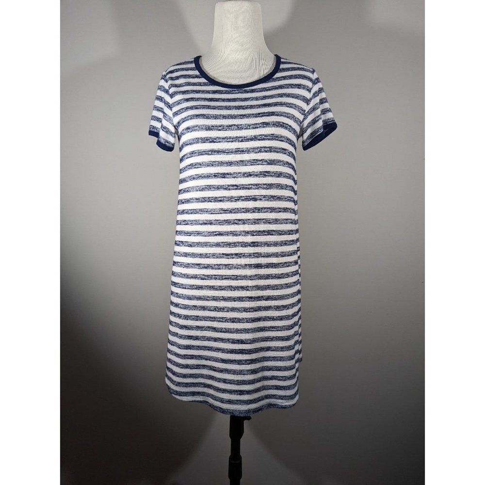 Market‎ & Spruce Dress Women XS Navy Short Sleeve Britta Stripe T-Shirt Nautical